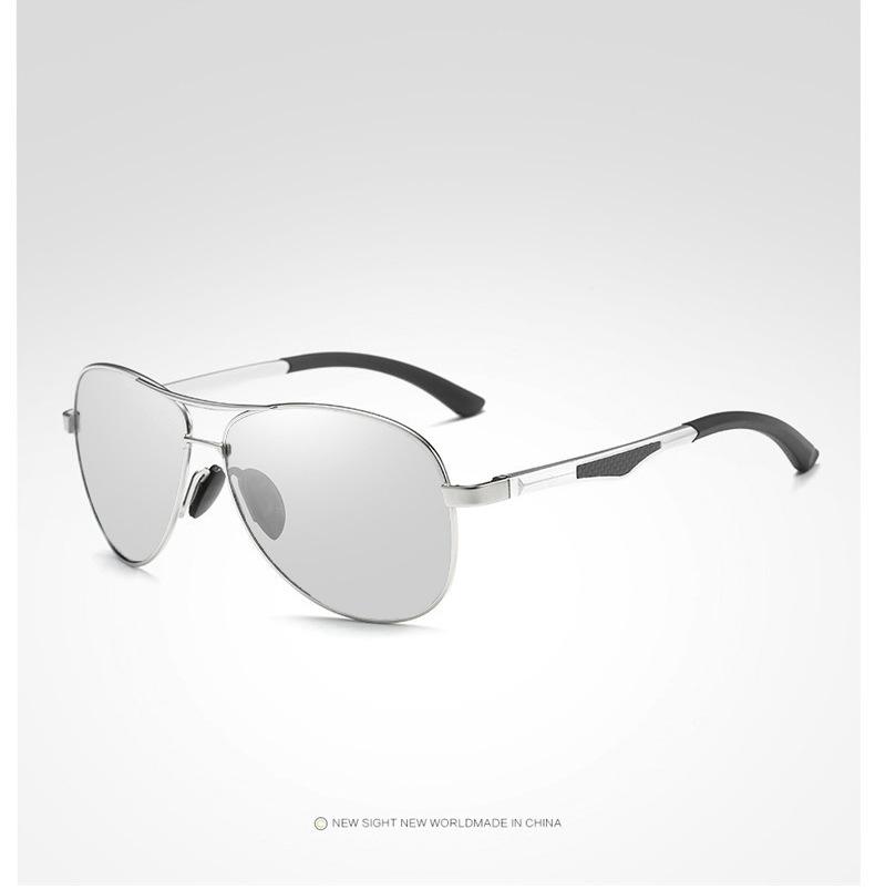 aoron Polarizované sluneční brýle pro noční vidění Kovové sluneční brýle Pánské a dámské Módní Brýle měnící barvu Žabí brýle