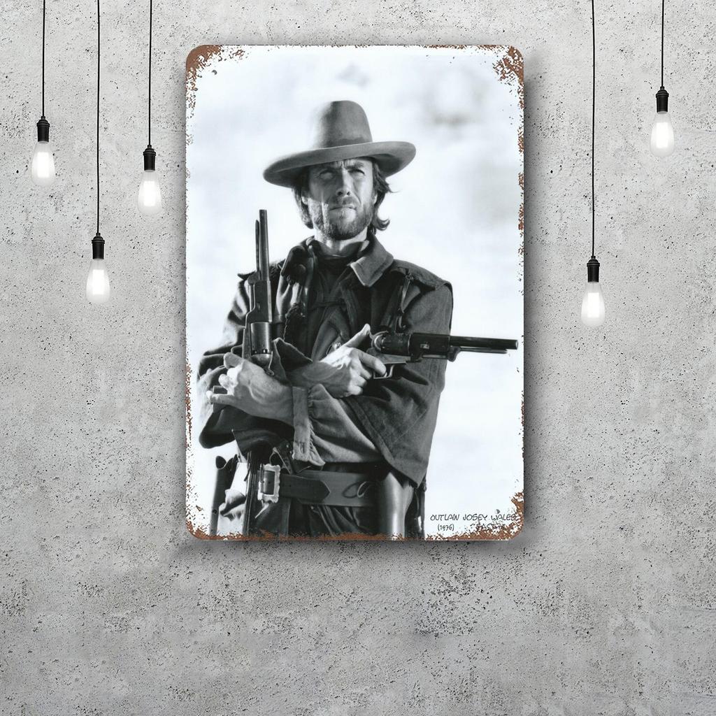 outlaw josey wales Metal Signs wall decor Vintage Tin Signs Captain Metal Poster Decor for Bar Pub Club Wall Decoration