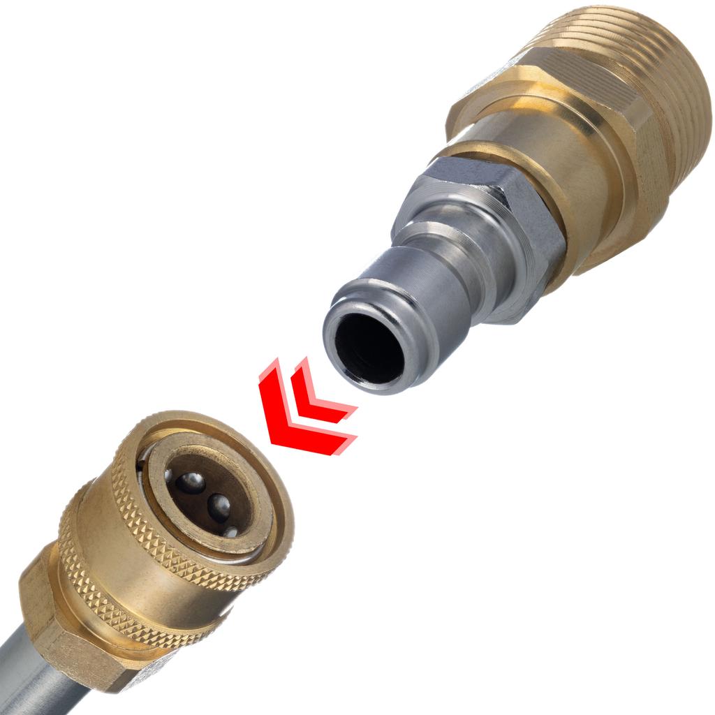 Adapter / Adapter for Pressure Washer M22 / for Quick Connector 1/4"