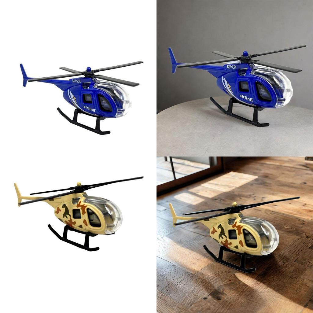 1/64 Diecast Alloy Helicopter Cake Decoration Holiday Present Airplane Toy