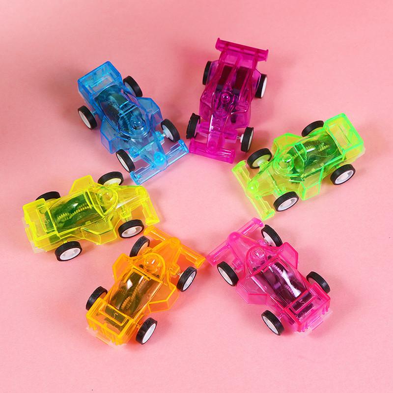 Mini Push Plastic Back Car Toy With Color Transparent Design For Kids Learning