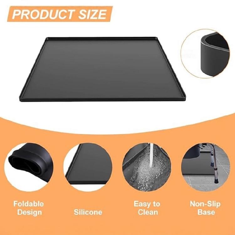 Badezimmer-Sicherheitsmatte für Toilettenstuhl Rutschfester Silikon-Bodenschutz Wasserdichtes Design Ideal für ältere Menschen