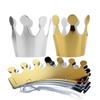 10 Pezzi Cappelli di Carta Buon Compleanno Cappellino Corona da Principe Principessa Decorazione Festa per bambino bambina 5 Pezzi Argento/5 Pezzi Oro Corona