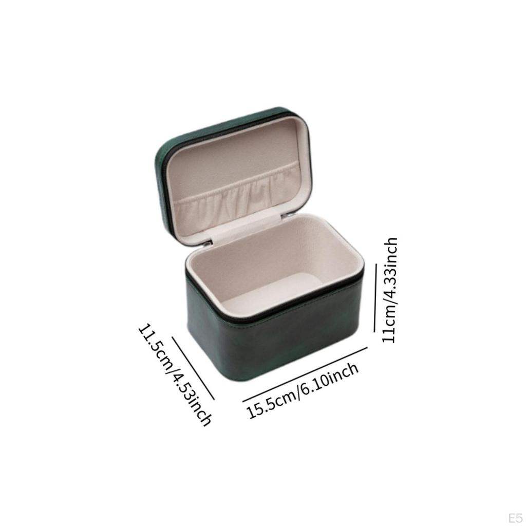 Jewelry Storage Box Bracelets Display Holder for Women Portable Organizer Zipper Closure