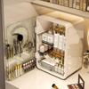 Light Luxury Cosmetics Storage Box Lipstick Box Storage Rack Dressing Table Dustproof Large Capacity Skin Care Storage Cabinet