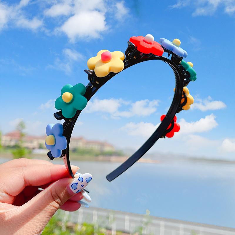 New Cute Cartoon Hairbands Girls Flowers Fruits Shape Hair Hoop Bands Korea Headwear Children for Kids Hair Accessories Gift