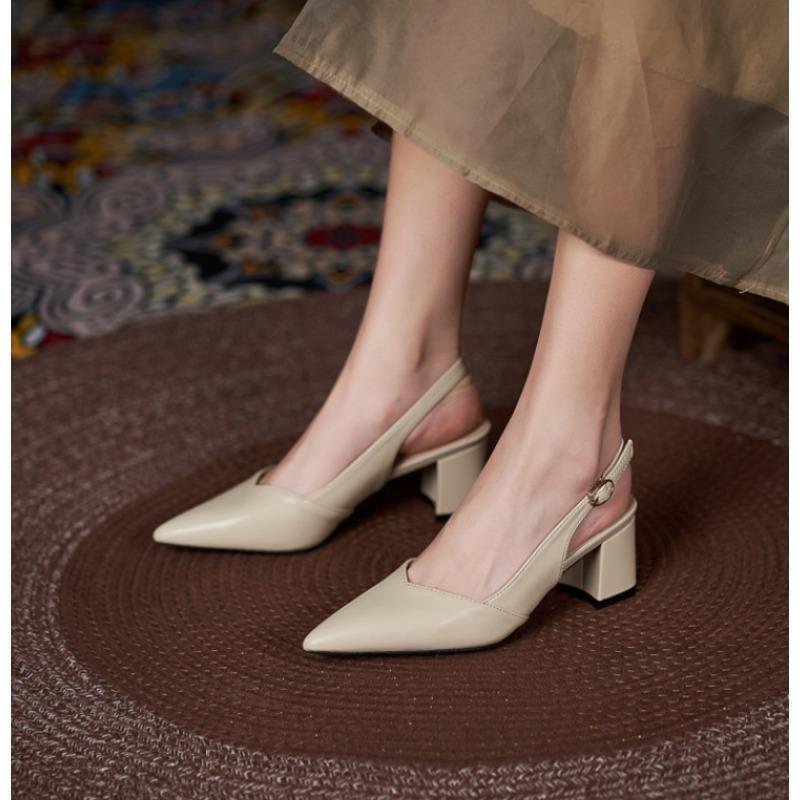 Scarpe da Donna Saldo Caldo Slingback Donna Tacchi Alti Bocca Bassa Ufficio e Carriera Sandali Sexy Slip-on a Punta Taglia 31-44