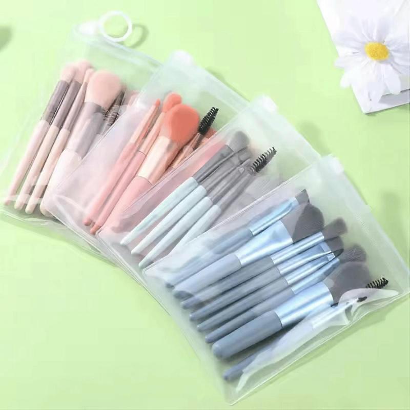 8pcs Makeup Brush Set for Face Loose Powder Blush Concealer Eyeshadow Radiant Look for Christmas Parties Travel-Friendly Design