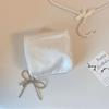 Fashion Rhinestone Small Makeup Bag Beaded Bowknot Multi-purpose Storage Bag Square Zipper Pouch Travel