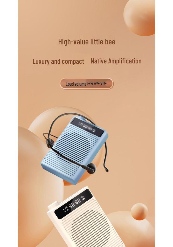 Little Bee Wireless Handheld & Head-mounted Speaker with Microphone