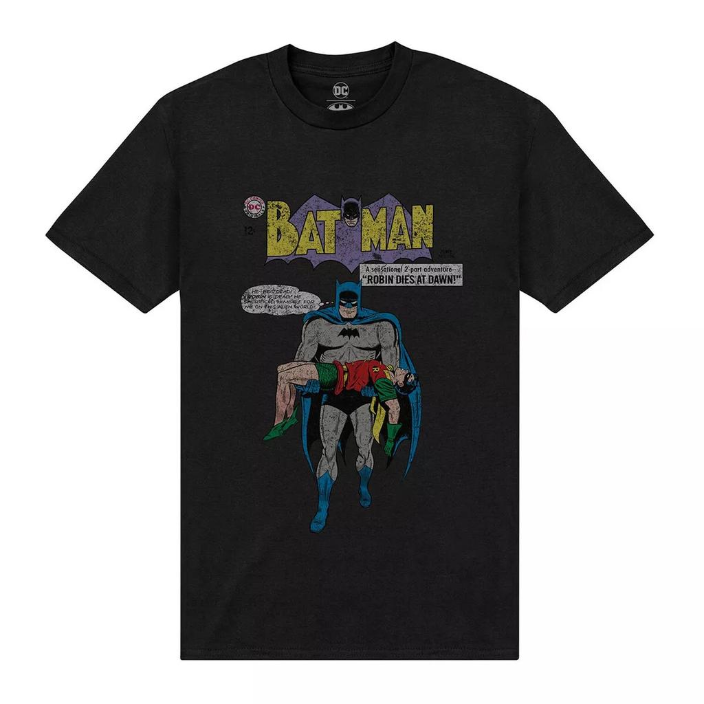Batman Unisexové tričko pro dospělé s nápisem Robin Dies At Dawn.