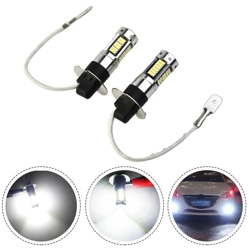 1Pc Car H3 Led Fog Light High Power Lamps Daytime Running Light Bulb Super Bright Lamp