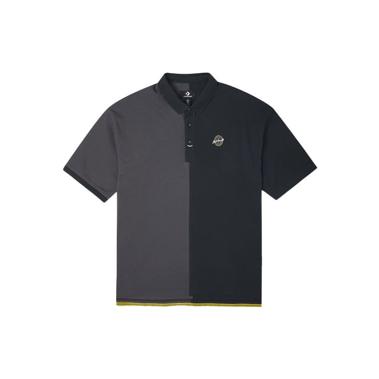 

Converse Свободная спортивная рубашка-поло с цветными блоками, мужские топы, черные 10022780-A02