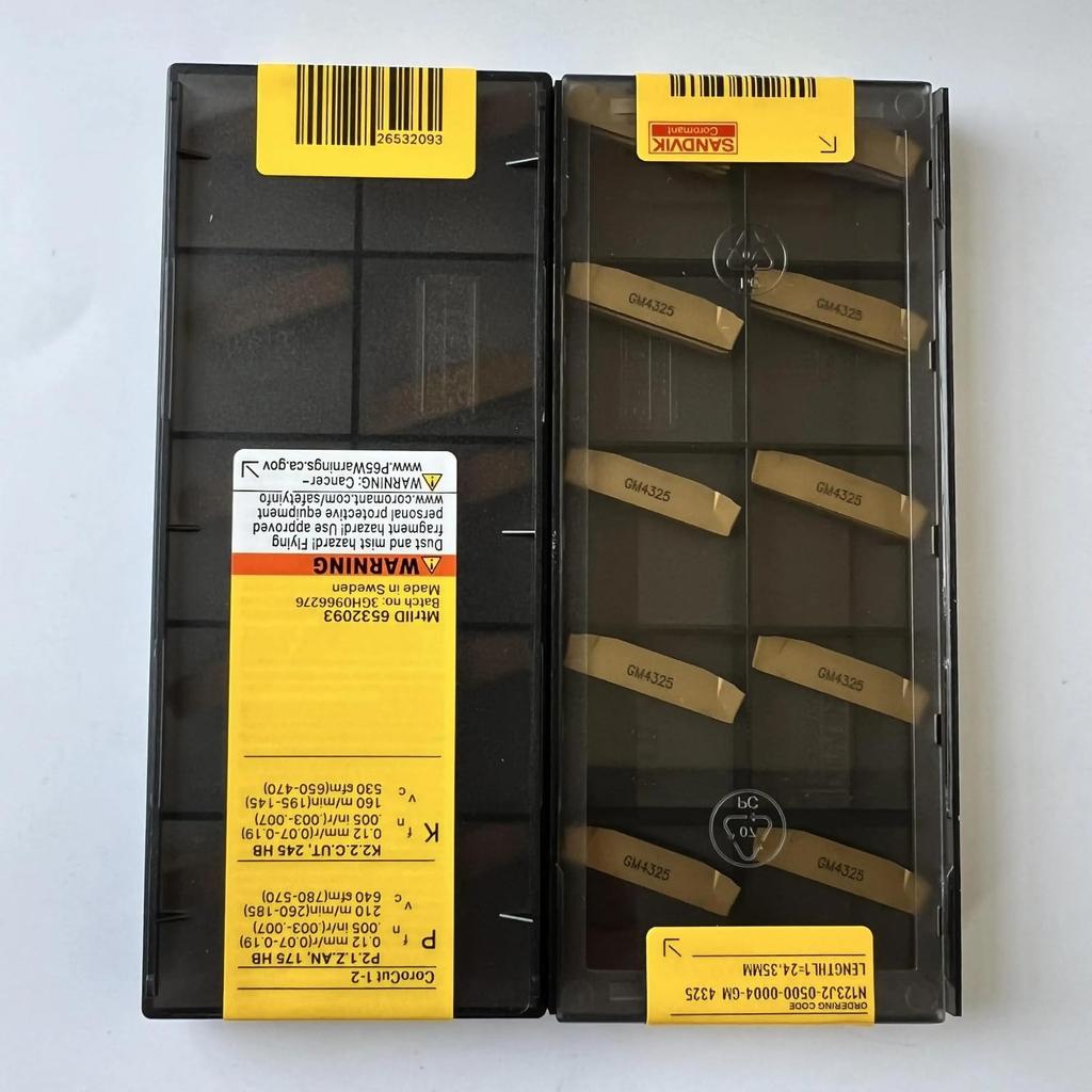 Original Sandvik / N123J2-0500-0004-GM 4325 /CNC CARBIDE tool blade 10 Pcs