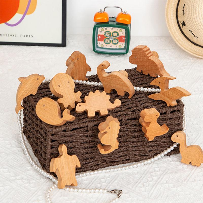 Cabinet Door Handle Children's Room Creative Cute Dinosaur Unique Wooden Animal Drawer Knobs Bedroom Decorative Drawer