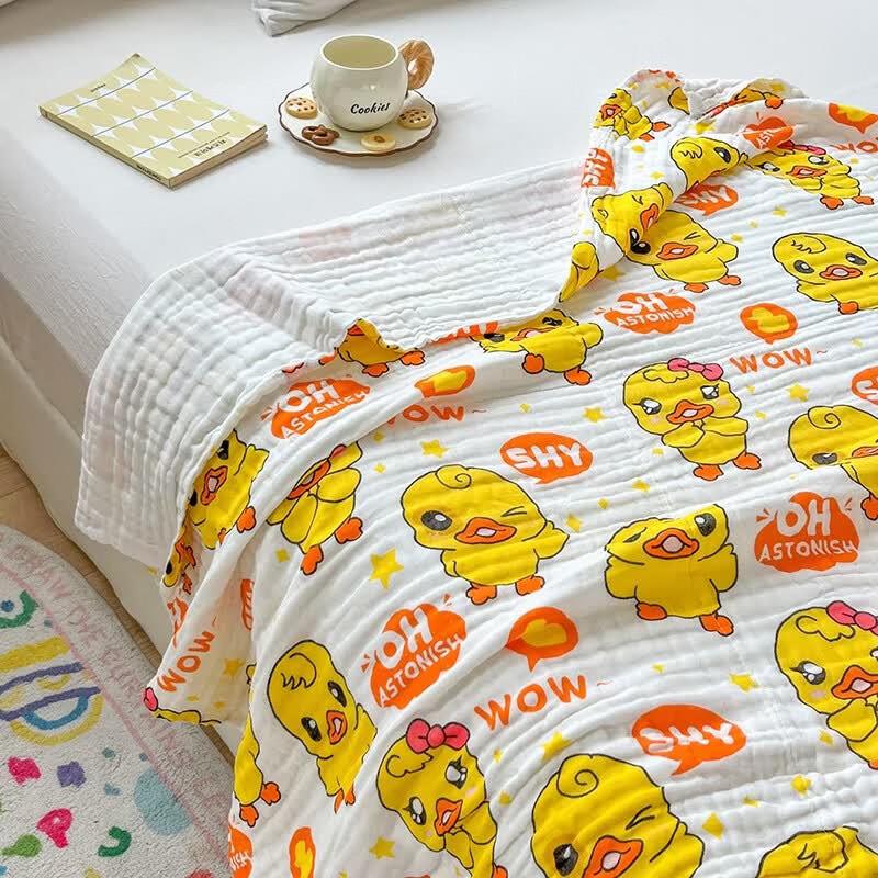 Двуспальное одеяло-стеганое одеяло LT DUCK из марли