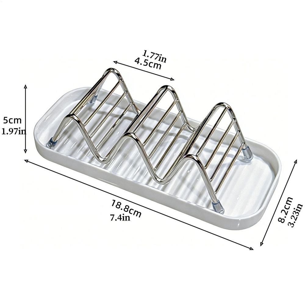 Stainless Steel Soap Dish Self Draining with Tray Bar Soap Holder for Shower Sink Kitchen Bathroom Soap Dish with Drainage