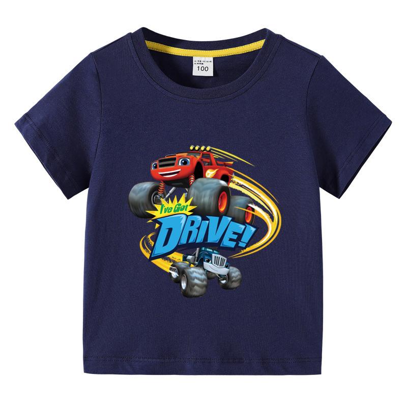 

Blaze And The Monster Machines Cartoon Funny Tshirt Children s Summer Short Sleeved Tees Girls Boys Tops Clothes Birthday Gift 100