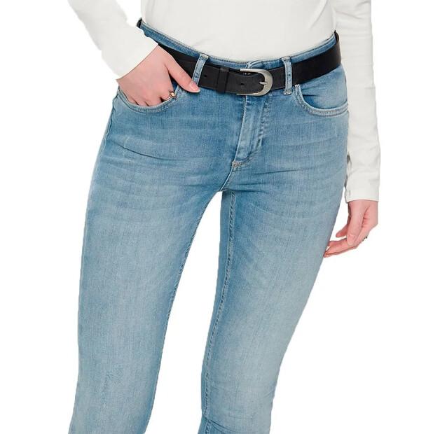 Only Blush Life Mid Waist Skinny Ankle Raw REA1468 Jeans