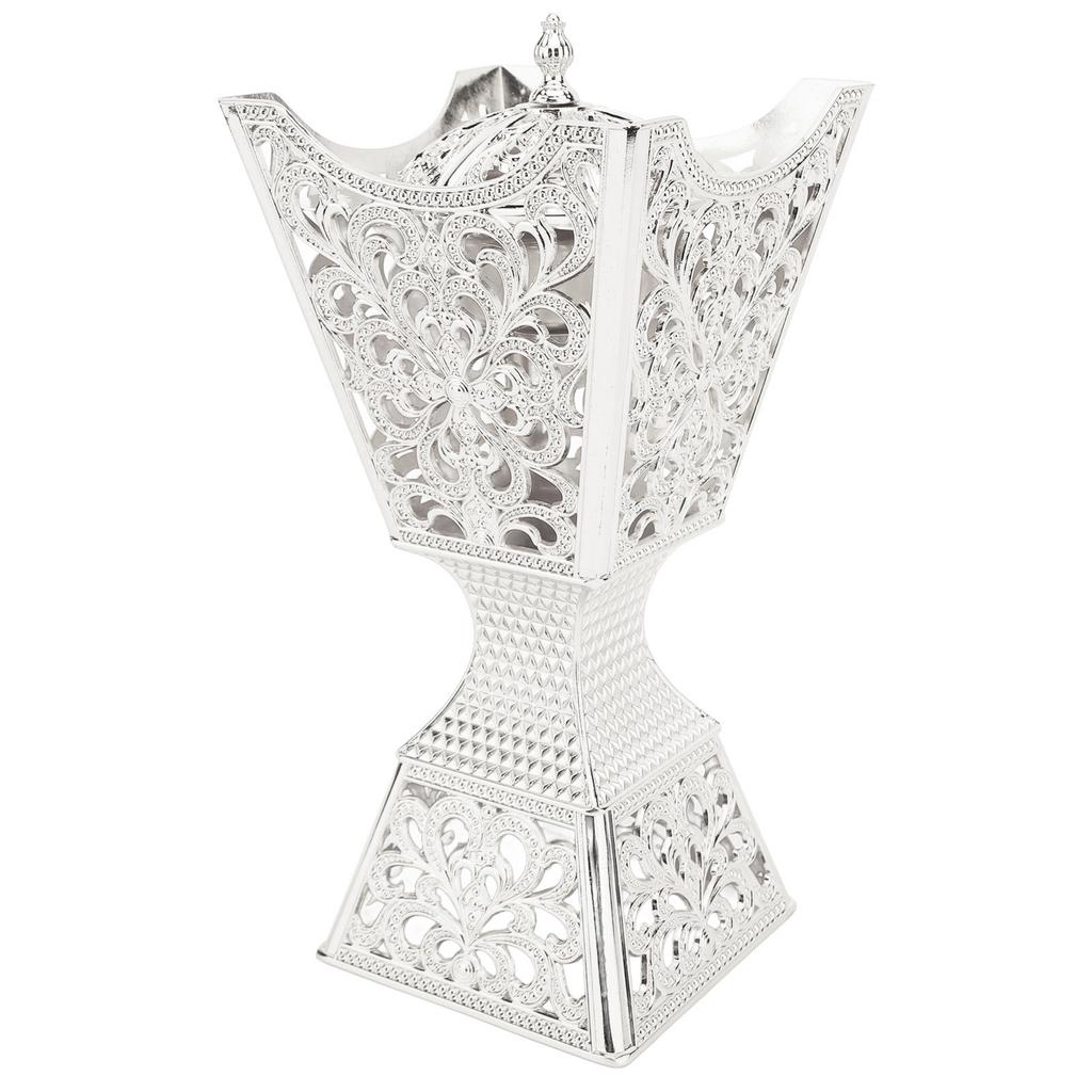 Frankincense Resin Incense Burner Portable Exquisite Alloy Indoor Aroma Burner for Home Silver