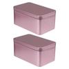 2 Stück Teeaufbewahrungsbox Organizer Halter Weißblech Süßigkeitenbehälter Pfefferminzbonbons Metalldose Rechteckig Reise