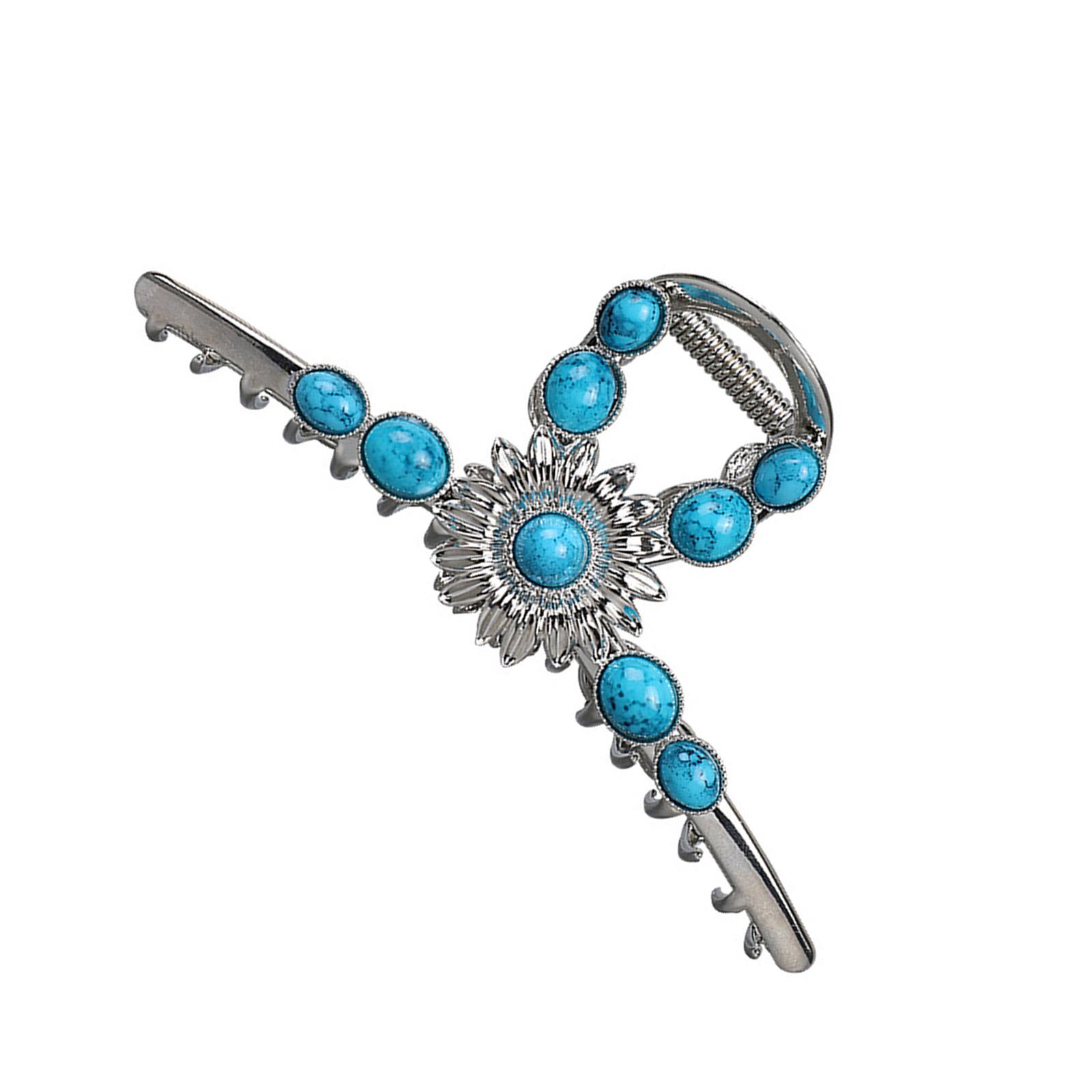 

Daisy Hair Clip Large Hair Claw Clip Fashion Silver Adornment Catch Princess Barrettes Hair Styling Tool Ornaments