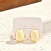 Geometric White Acrylic Earrings for Women Elegant Sweet Stud Earrings Fashion Charm Jewelry Gifts