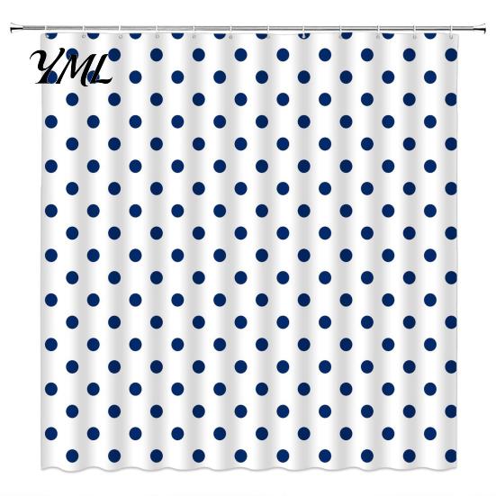 Tende da Bagno Stile Moderno Retrò Tenda Doccia a Pois con Ganci, Tenda da Bagno in Tessuto Impermeabile, Tende Facili da Installare per Decorazione Vasca da Bagno di Casa,
