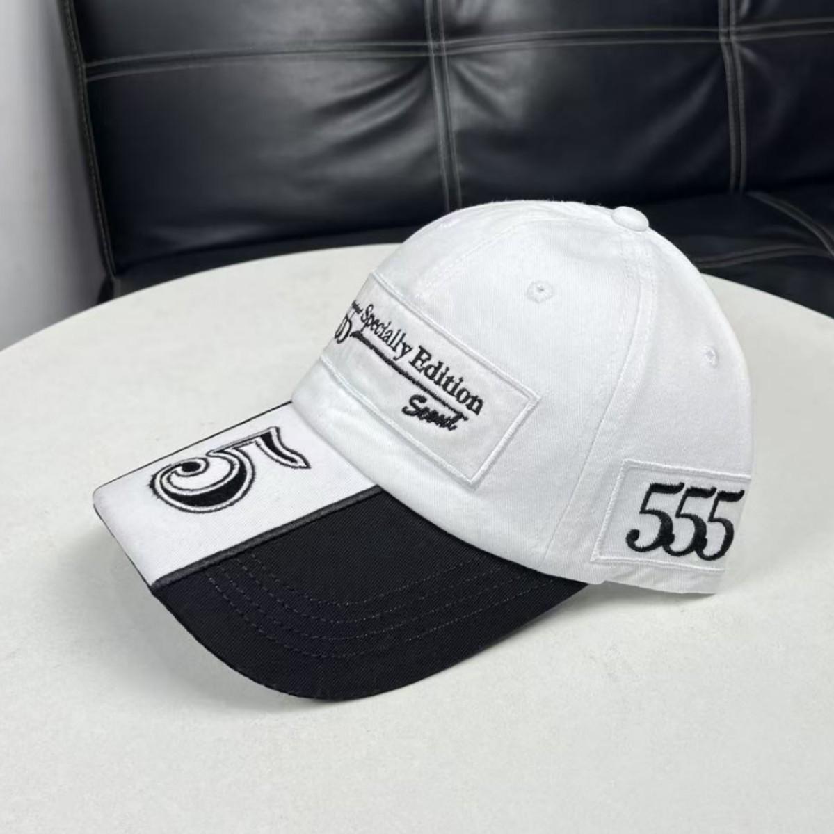 

Contrasting colors and color matching logo5 digital, embroidered sticker racing baseball cap curved brim men s and women s same cap Adjustable