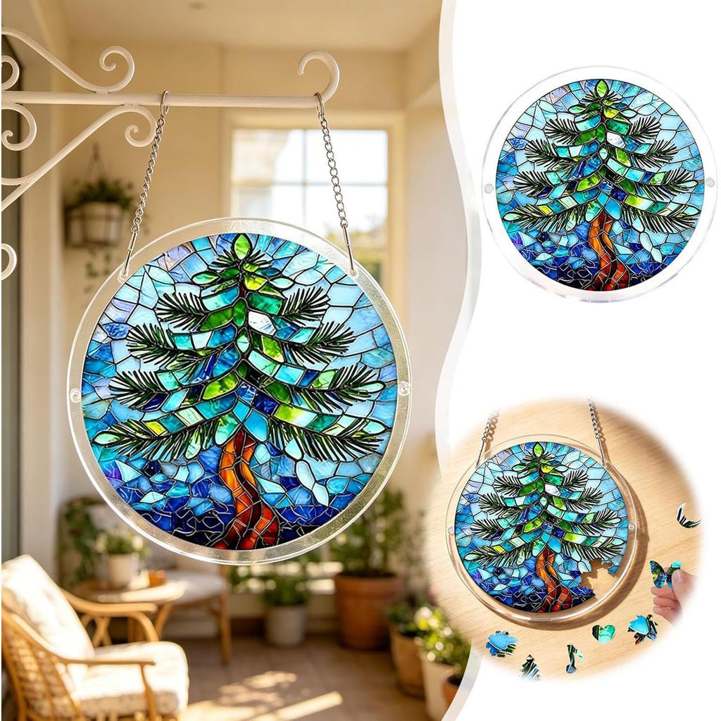 Acrylic Puzzle Window Decoration, 83-piece Acrylic Puzzle Garden Decoration, Birthday Gift Home Decor.
