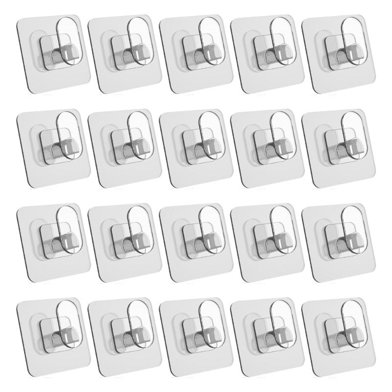 

Plastic Adhesive Wall Hooks Heavy Load Capacity Clear Hook For Hanging Towels Utensils Accessories Hanger 1