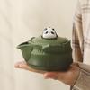 Portable Ceramic Panda Tea Set - Quick Brew Travel Teapot & Teacups, Ideal for Business Souvenir or Cultural Gift