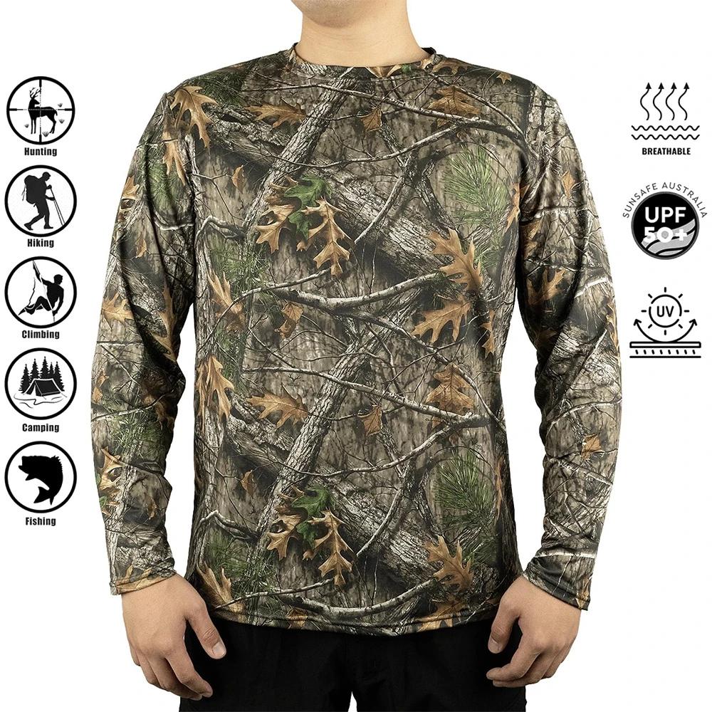 

Camouflage Forest Hunting T-shirt Utdoor Quick Drying Breathable Hiking Long Sleeve T-shirt Fishing Camping Sports Tops Tees S