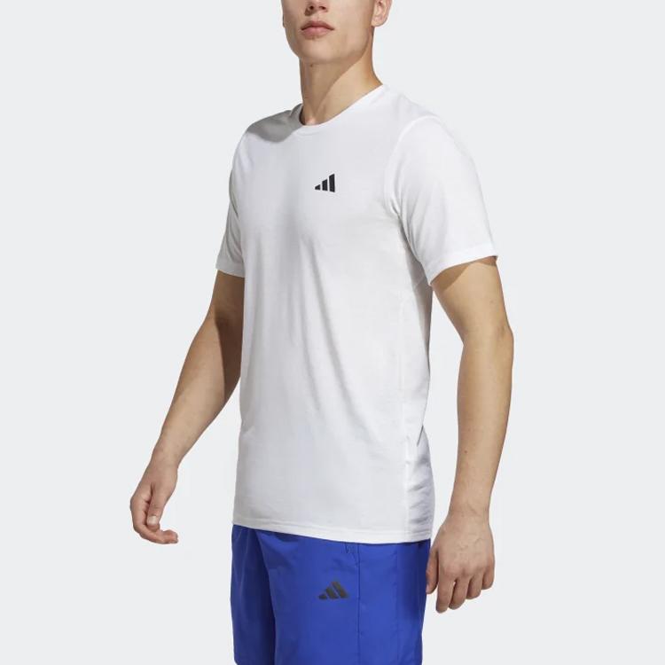 adidas Train Essentials Feelready Tee White/Black Men Streetwear IC7440