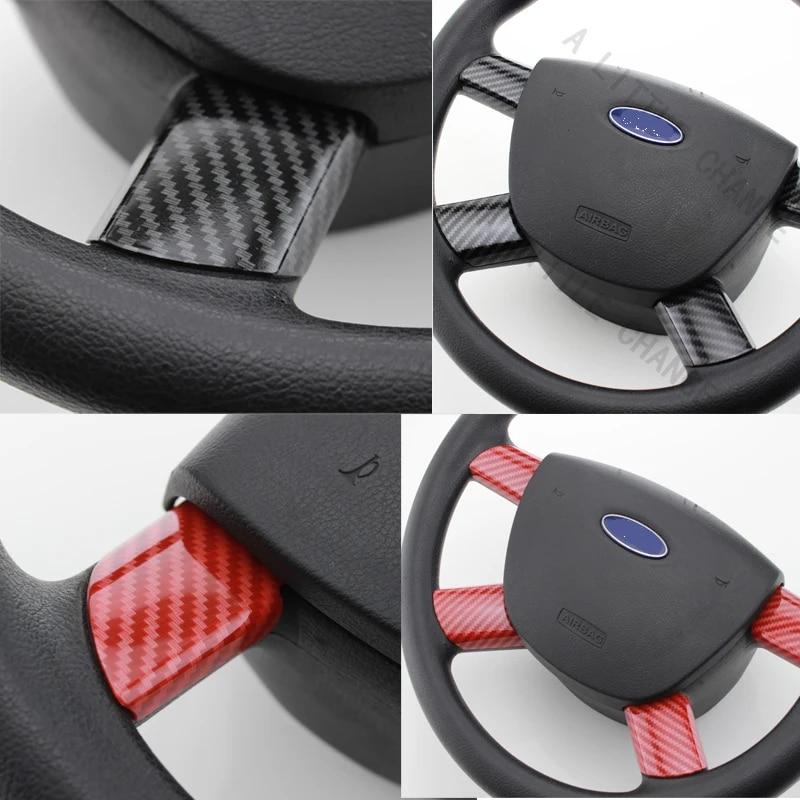 4 Teile/satz Innen Auto Lenkrad Panel Abdeckung Trim Aufkleber für Ford Focus 2 MK2 2005 - 2011 Auto-Styling Aufkleber Zubehör