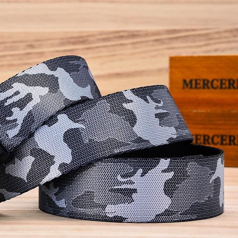 Camouflage 3.8Cm Canvas Belt Military Training Outer Belt Nylon Tactical Belt