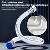 Stainless Steel Stainless Steel Corrugated Hose 20-150cm Thickened Design Water Heater Connector Hard Pipe Corrugated Pipe