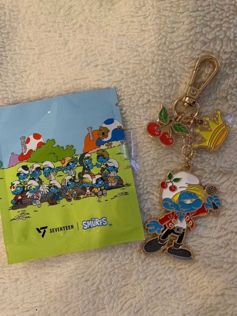 [USED] SEVENTEEN SMURFS Isaac Toast Key Ring S.Coups