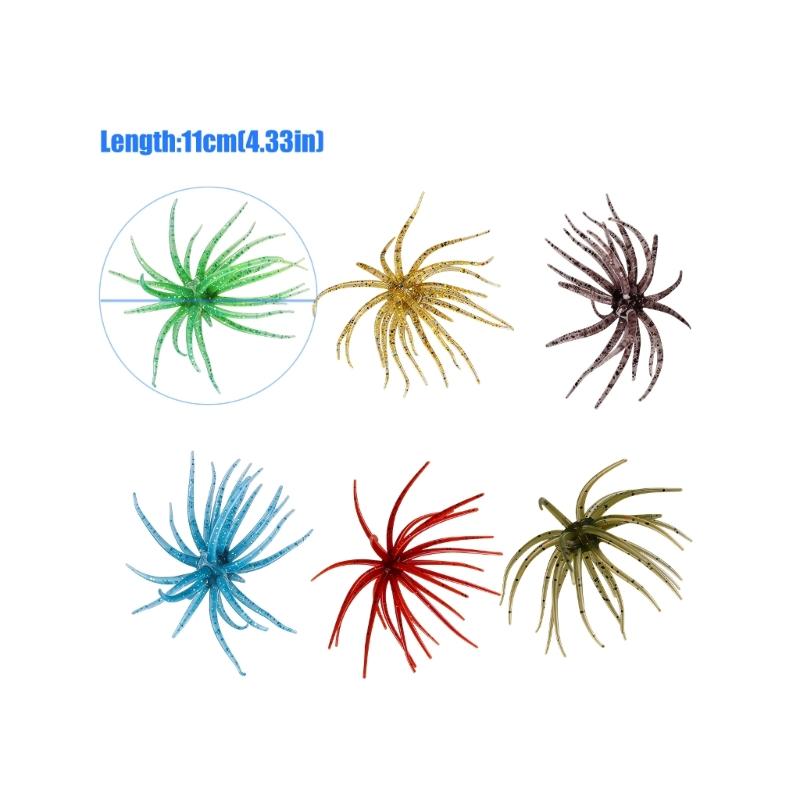 6Pcs Artificial Sea Urchin Lures Soft Floating Swimbait Artificial Baits For Beginner And Professional Anglers Enduring