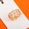 High New 2023 Sale Trendy Top Quality Europe Famous Brand Classic Gifts Luxury Jewelry Rings For Women Wave Design Engagement