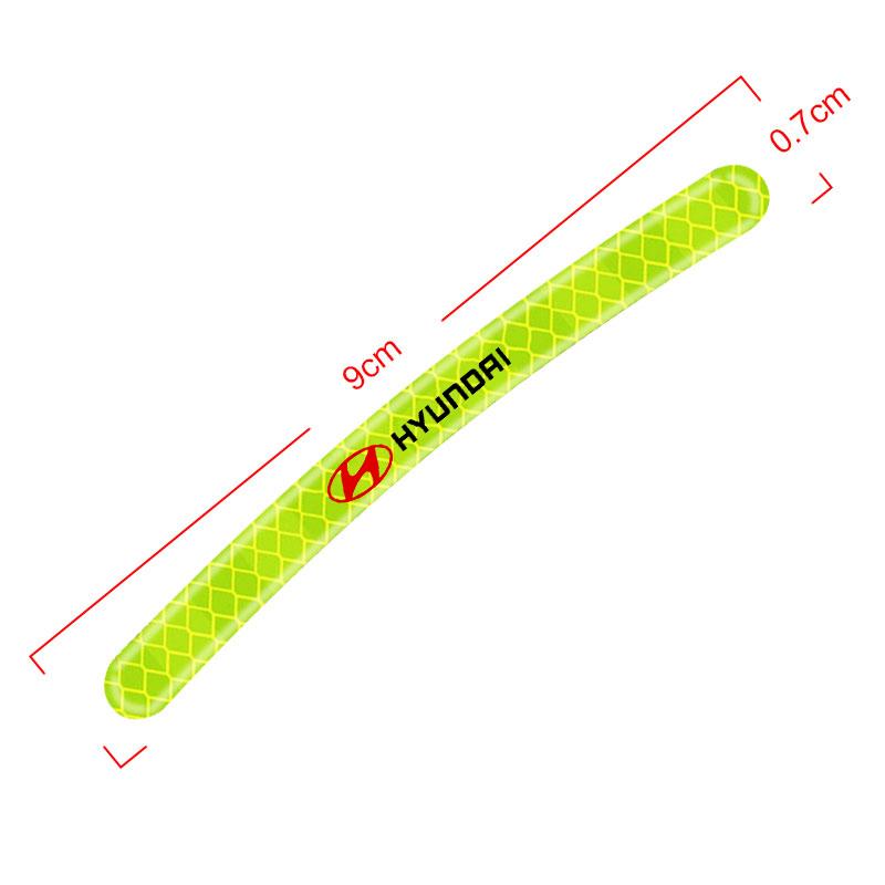 Car Wheel Hub Reflective Stickers Tire Rim Luminous Accessories For Hyundai Tucson Solaris I30 Creta Ix35 I40 Veloster Santafe