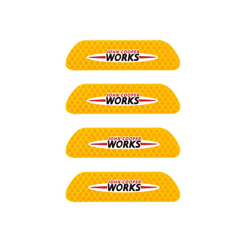 MINI Car Door Reflective Sticker Night Light Warning Decal For BMW MINI One Cooper JCW Countryman Clubman Cabrio Paceman Coupe