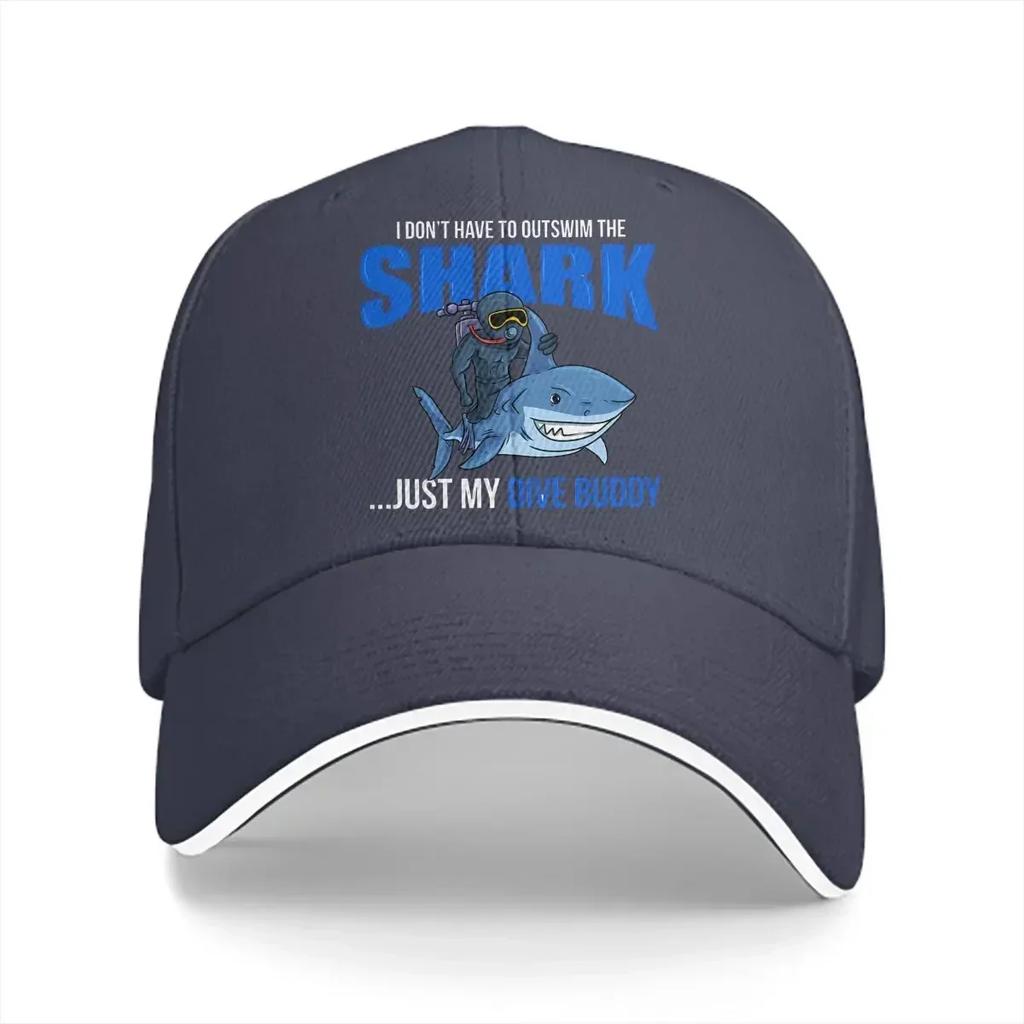 Buddy Life Unisex Baseball Caps Peaked Cap Shark Scuba Diving Sun Shade Hats for Unisex Women
