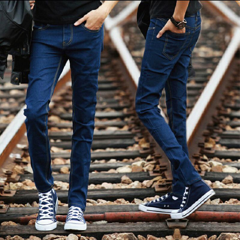 Slim Fit Ripped Jeans voor heren - elastische, casual, rechte pijpen, trendy Koreaanse stijl voor lente, zomer en herfst