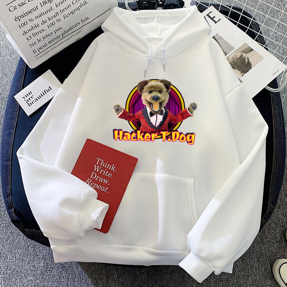 Kawaii Clothes Hacker Puppet Maker The Dog Cute Hoodies Sudaderas Ropa Mujer Hooded Long Sleeve Women/Men Sweatshirts Graphic