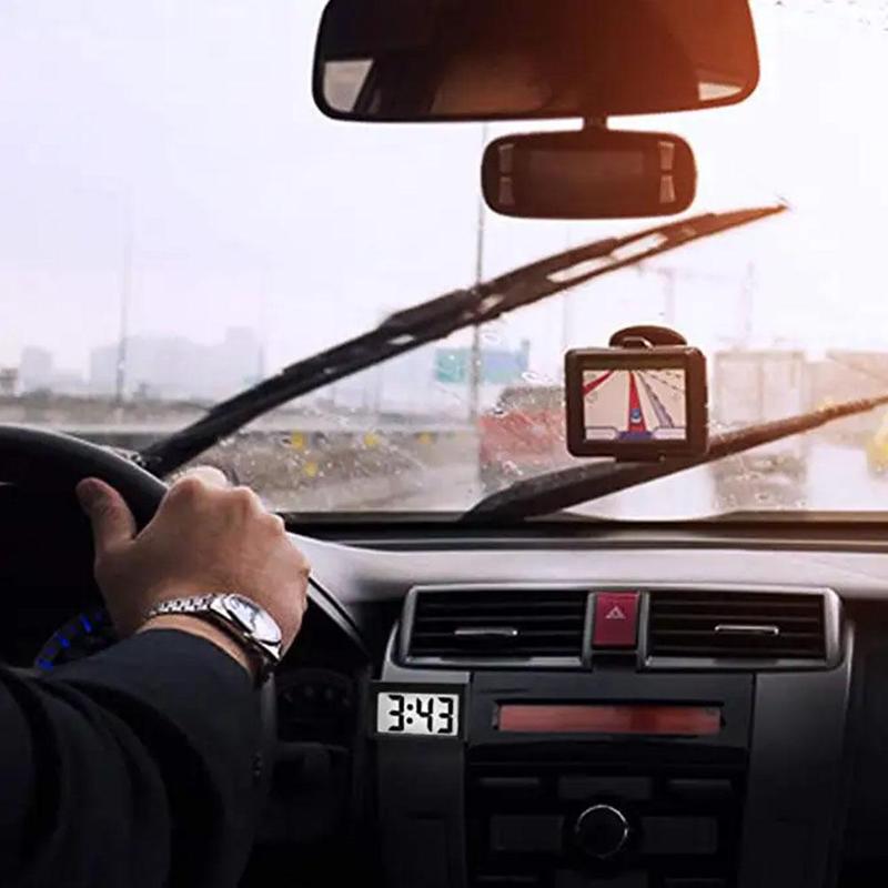 Mini Digital Clock Large Screen Car Dashboard Electronic Clock Self-adhesive Mini Clock Durable Car Clock