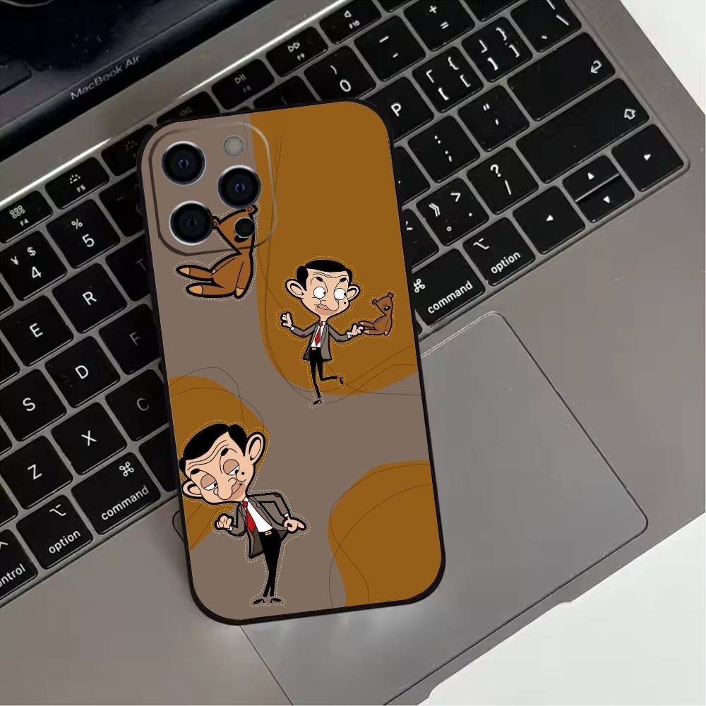 Funny Mr B- BeanS  Phone Case For iPhone 17,16,15,14,13,12,11 Plus,Pro Max,XS,Soft Silicone Black Cover