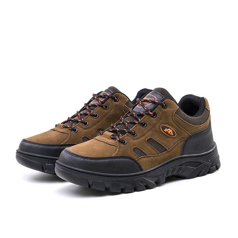 Mountaineering Men's Shoes New Outdoor Round Head Flat Heel Labor Insurance Shoes Casual Trend Warm Comfortable Cold Sticky Mountaineering Shoes