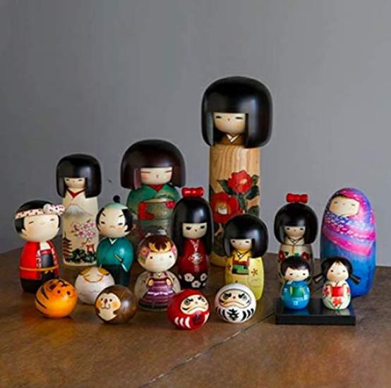 A popular Japanese Made in Japanese Kokeshi Folk Crafted by 12 Zodiac Kokeshi souvenir. Japan. dolls. crafts. Usaburo. animals. Rat, Swinging, Rat.