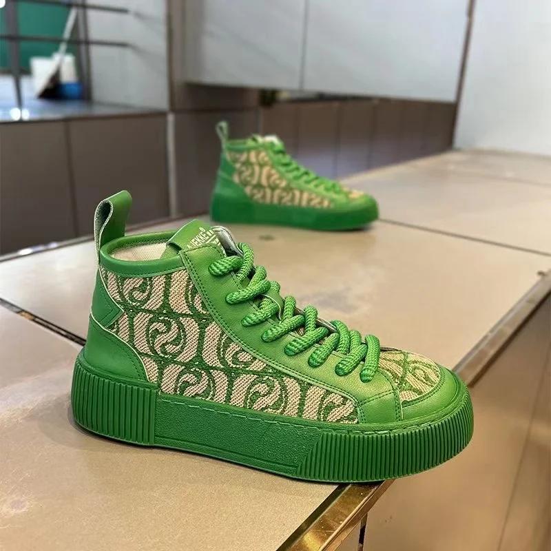 

Модные дизайнерские мужские осенние повседневные ботинки для походов с круглым носком, обувь с высоким верхом, износостойкие, противоскользящие, дышащие, модные кроссовки 44 чёрный